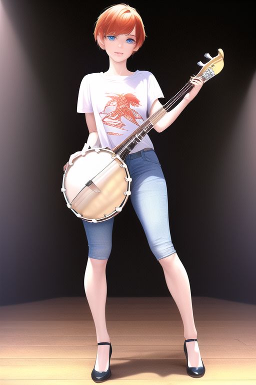 An image depicting Four-stringed banjo