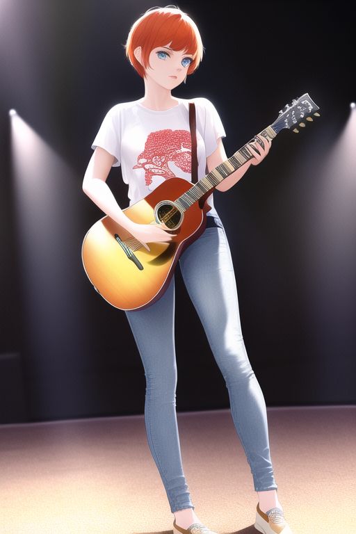 An image depicting Semi-acoustic guitar